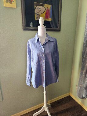 Light Blue Long-Sleeve Button-Up Shirt